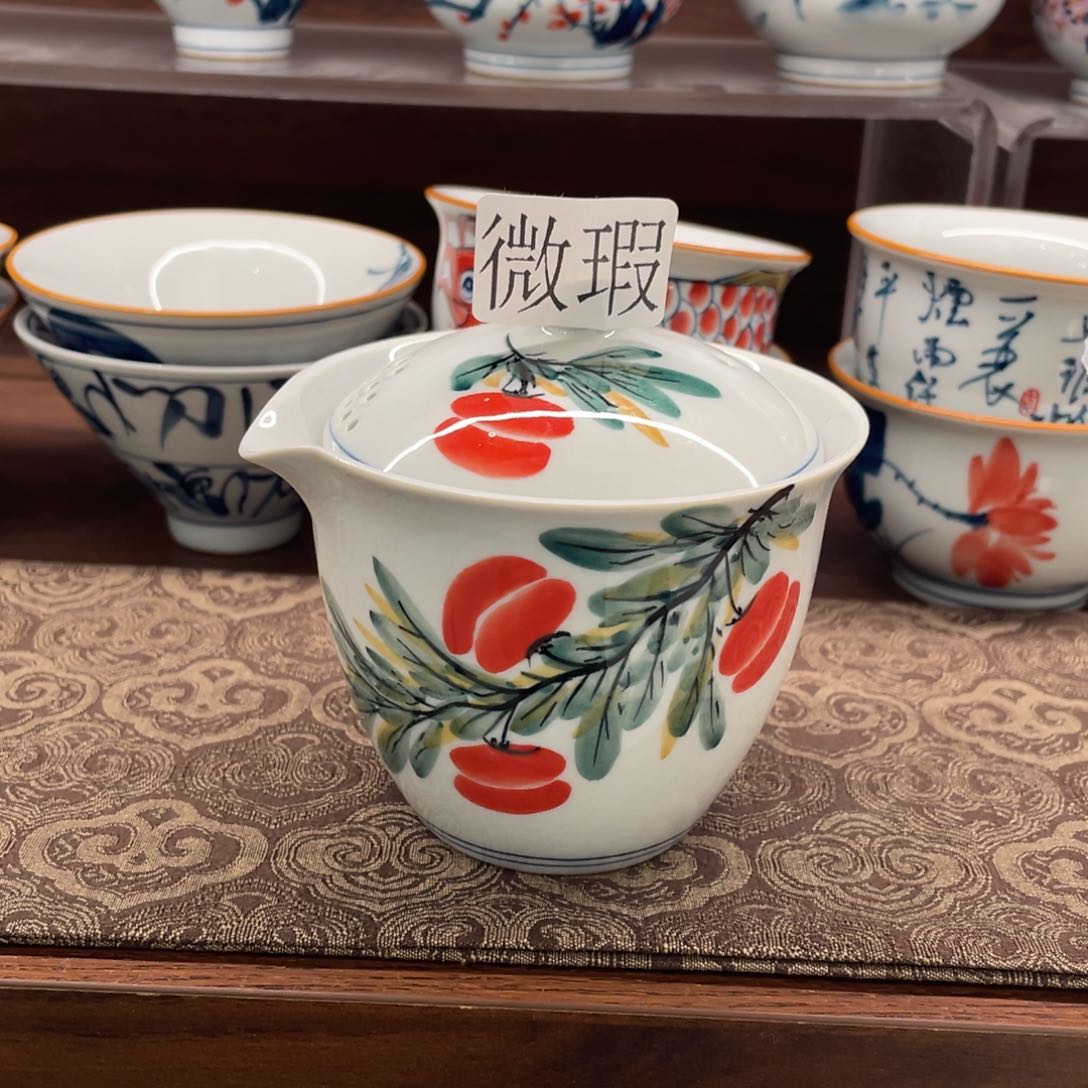 有瑕釉下彩纯手绘