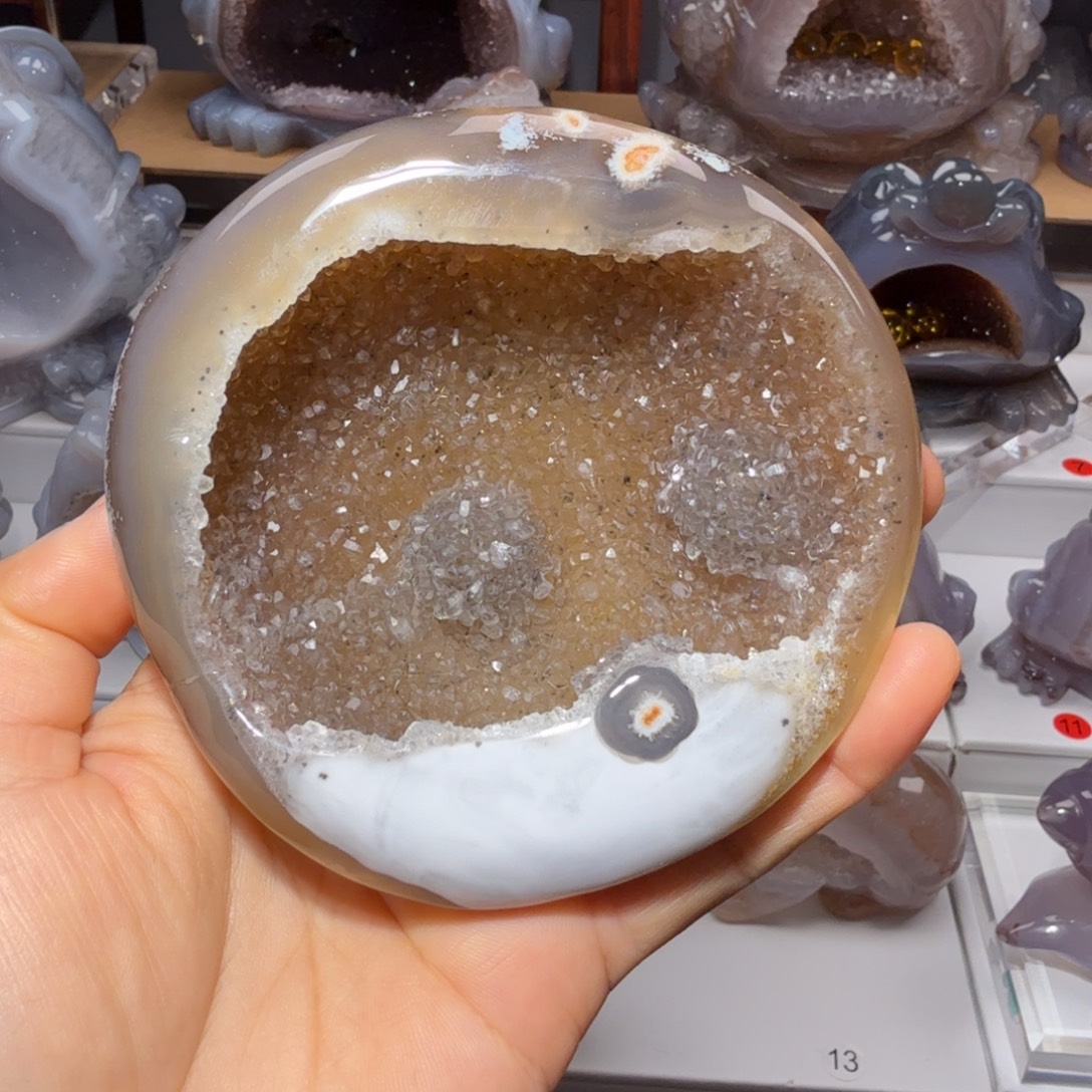 欧***曼玛瑙/玉髓未镶嵌摆件