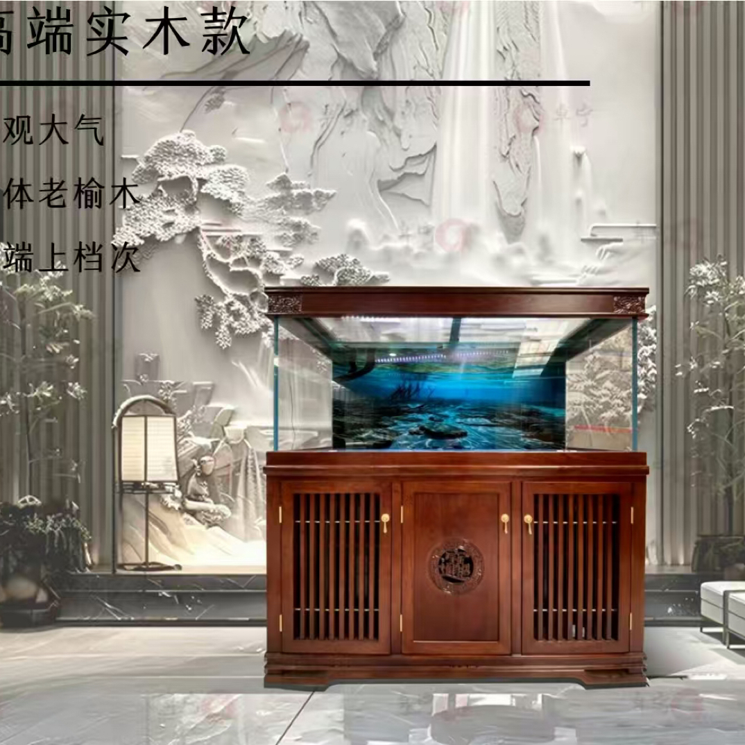 卓宁鱼缸私人定制款，高端实木柜子图册图片看款式