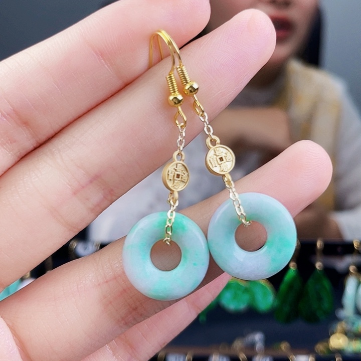 翡翠耳饰未镶嵌饰品