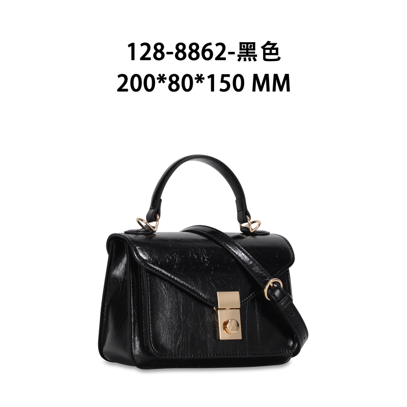 【Yì CHEN】GQ-8862-黑色简约时尚女士新款轻奢单肩斜跨包