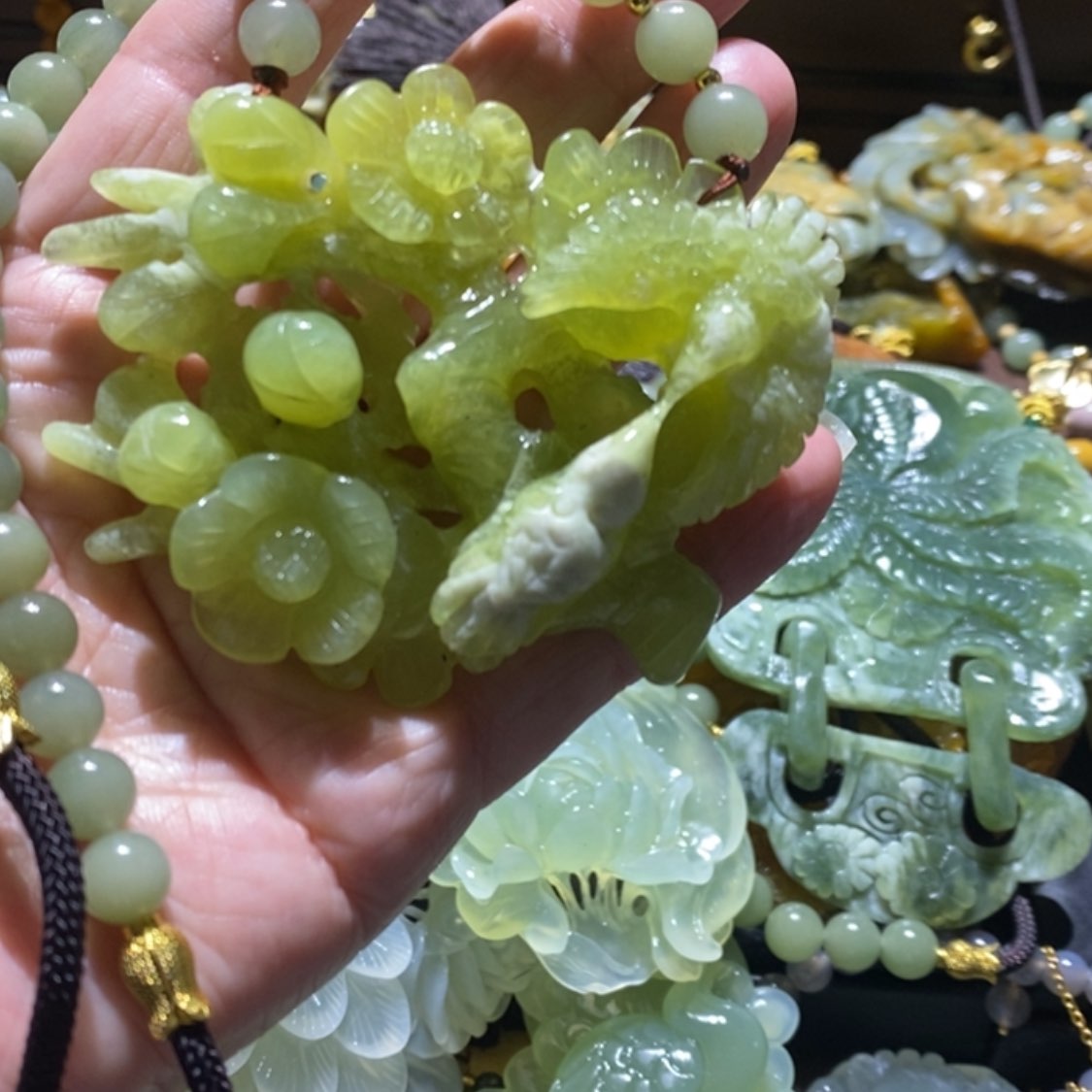 【闪购商品】岫玉毛衣链未镶嵌