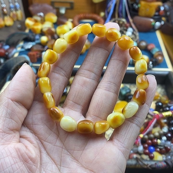 心***心蜜蜡未镶嵌手串手串