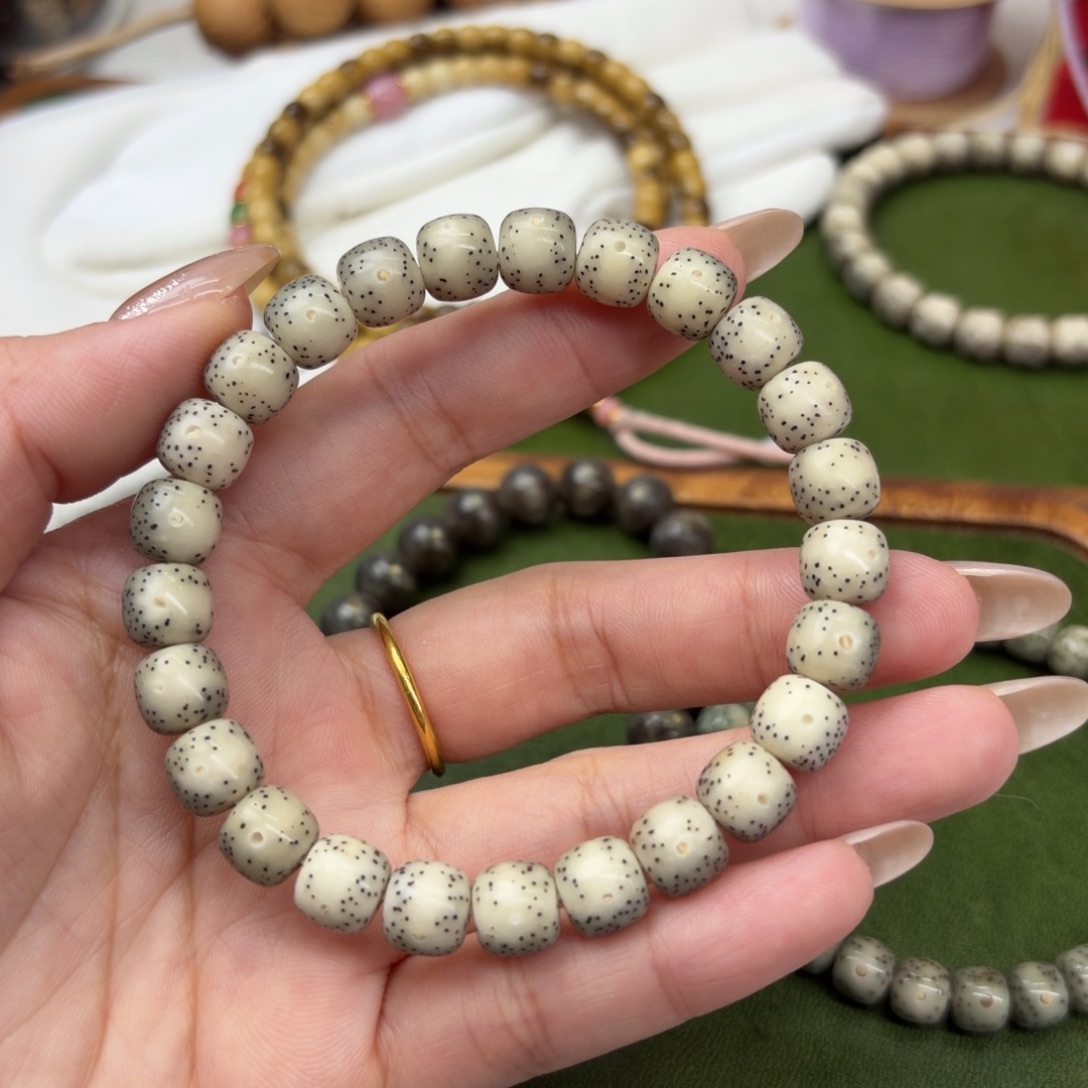 手串星月菩提8*9老型❗️小散星❗️糯冰石玉料❗️
