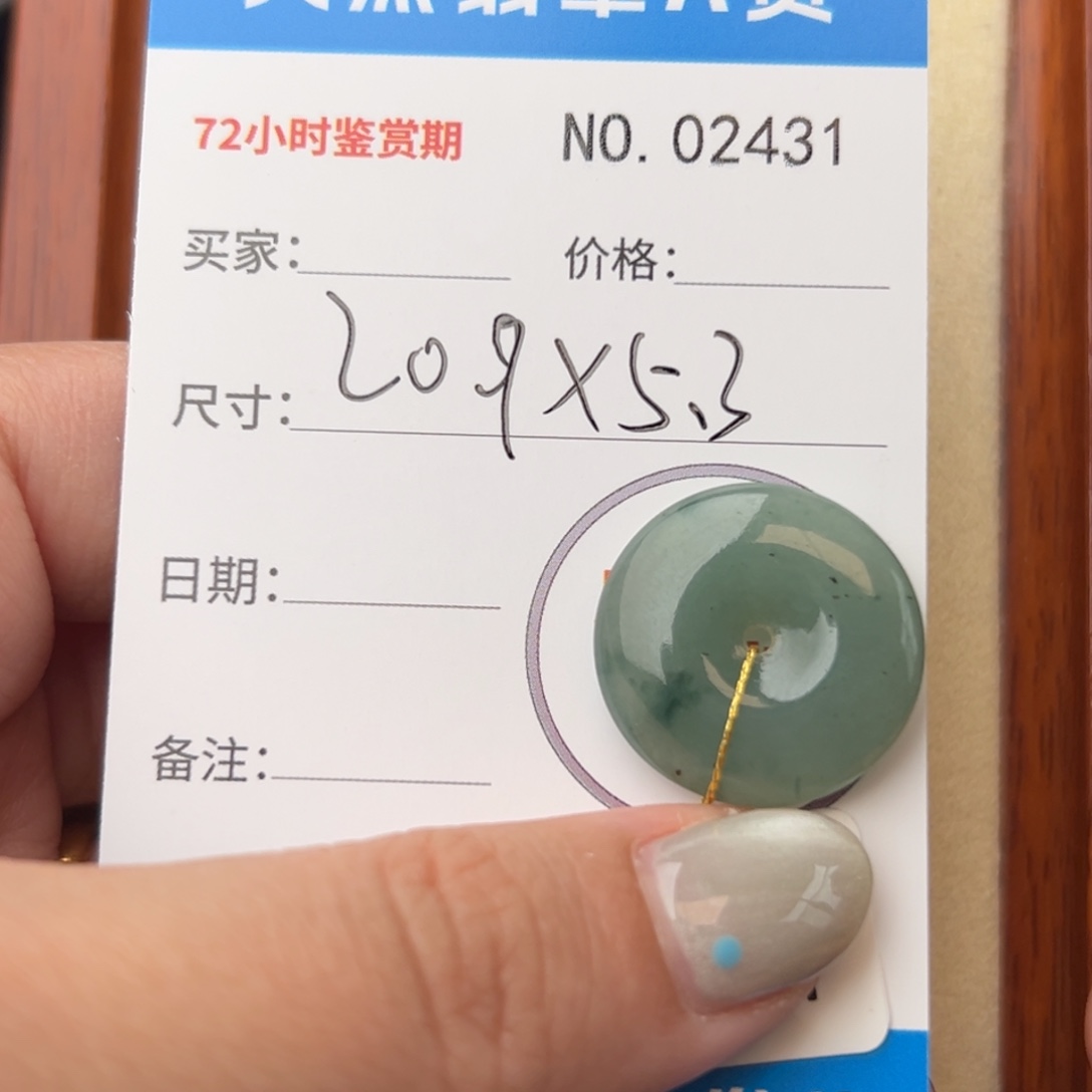 翡翠颈饰未镶嵌平安扣2431
