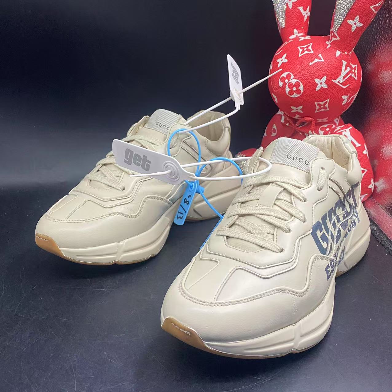 95新 GUCCI/古驰 【聚星优选】米白色25系列老爹鞋多码数