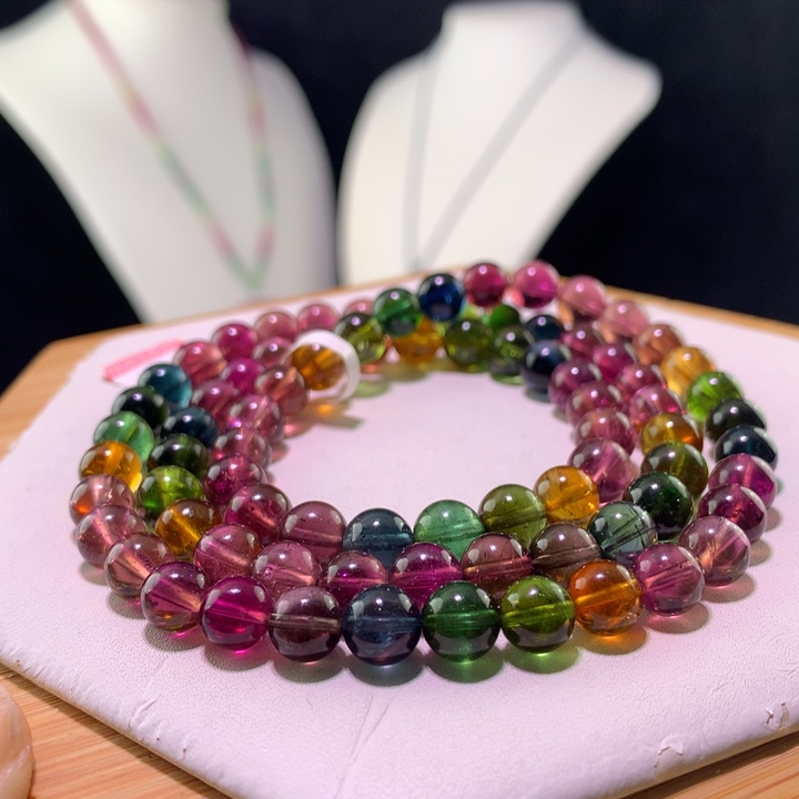 双色碧玺手链未镶嵌