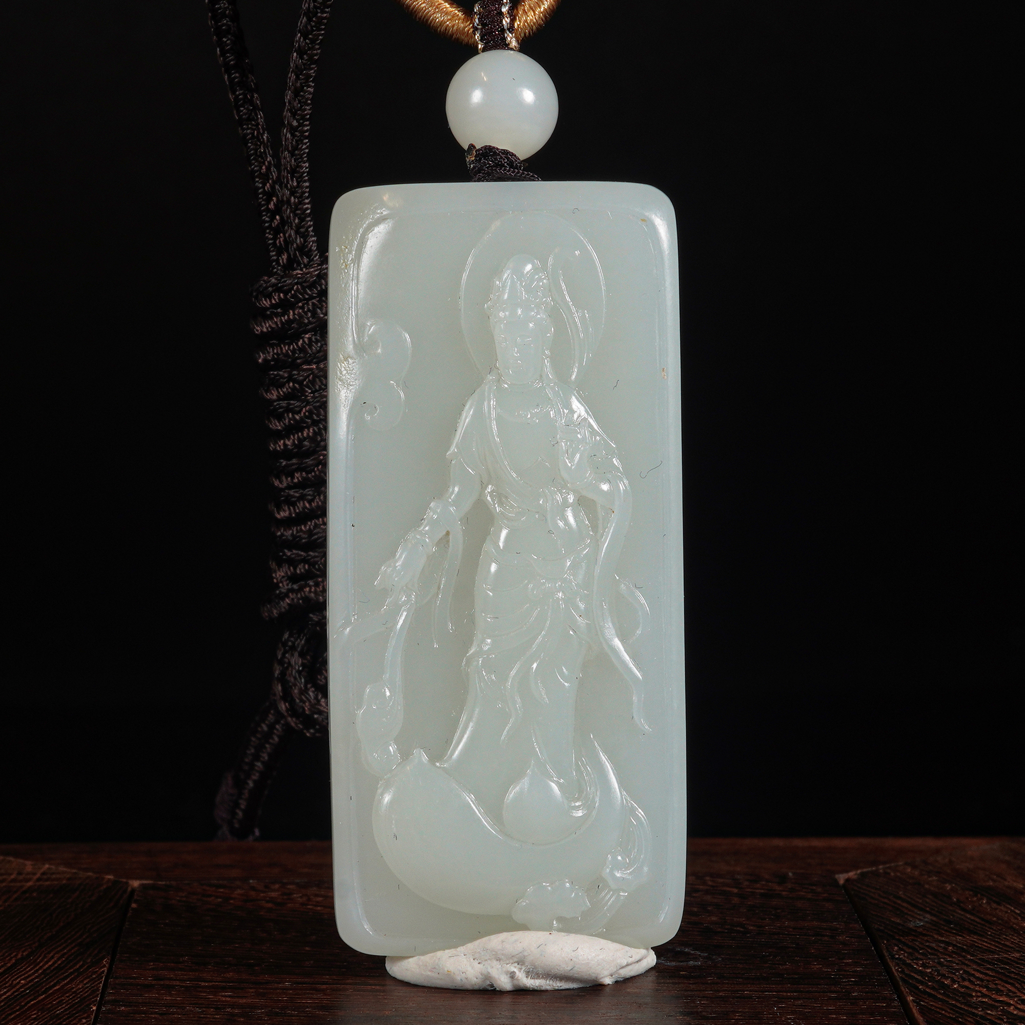 LOT.014羊脂白玉人物牌/X1748