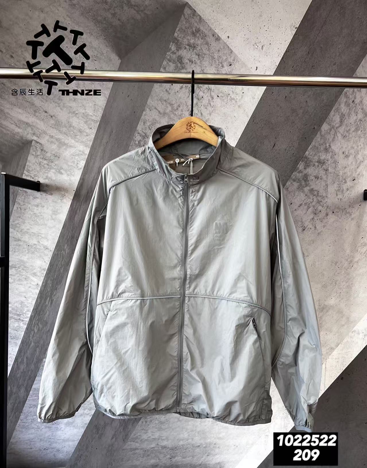 男士透气休闲空调服茄克轻薄防紫外线夏季外套