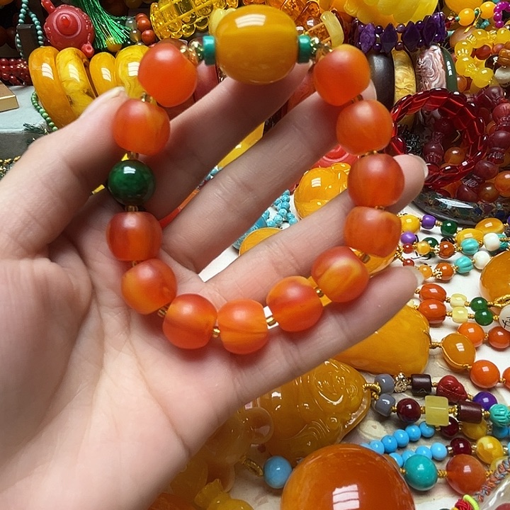 树脂制品327红皮手链