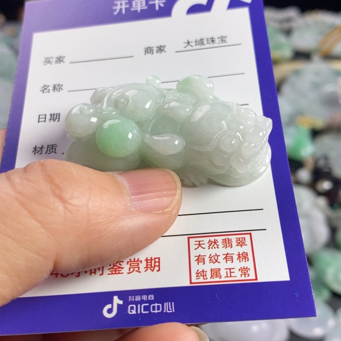 翡翠颈饰未镶嵌貔貅