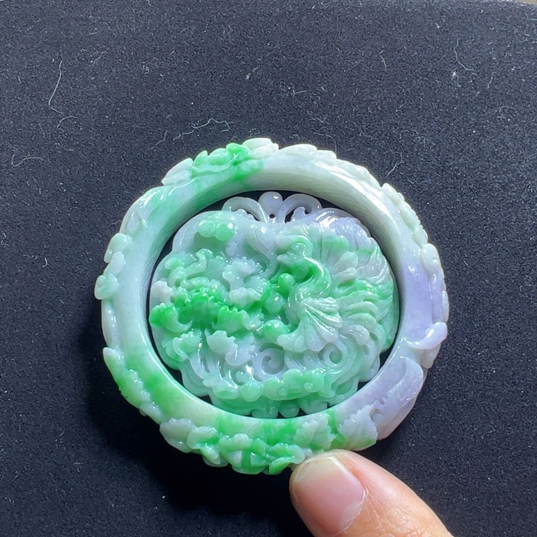 翡翠未镶嵌毛衣链春彩套镯