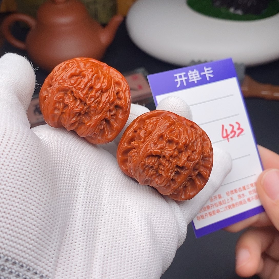 文玩核桃把件42球白433