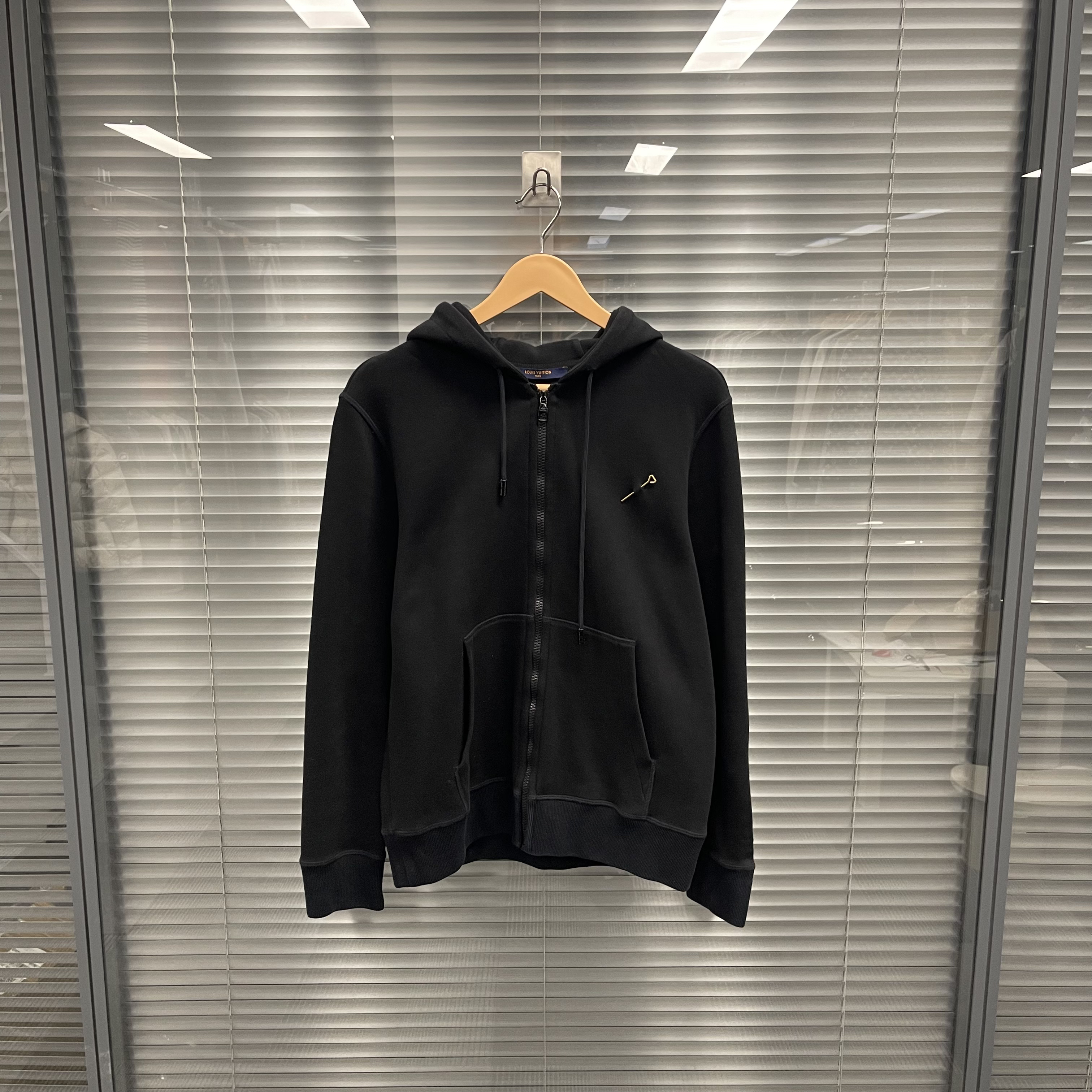 99新 LouisVuitton/路易威登 灰色金属别针连帽拉链外套s码#10321