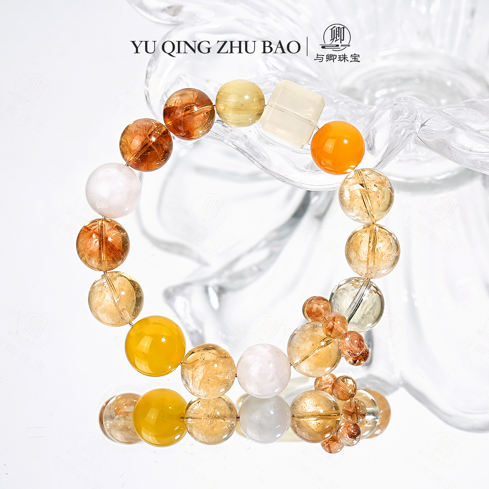 【霏晚】柠檬晶方糖 黄阿赛 雪花幽灵 黄塔晶 黄玛瑙14 黄塔晶6m