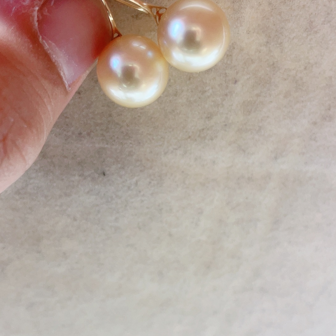 海水珍珠耳饰18K金镶嵌