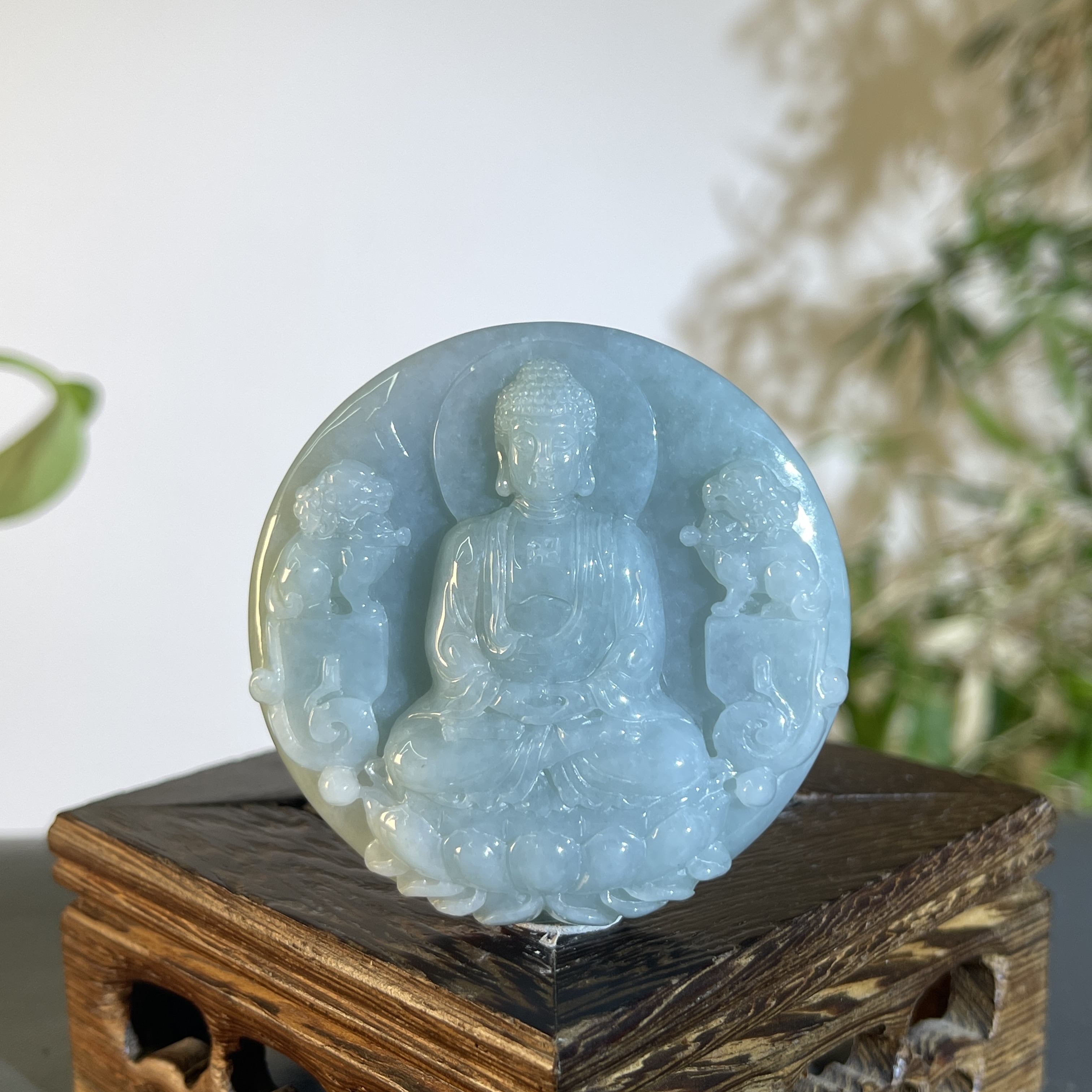 JCB24-73 天然缅甸A货翡翠 大日如来