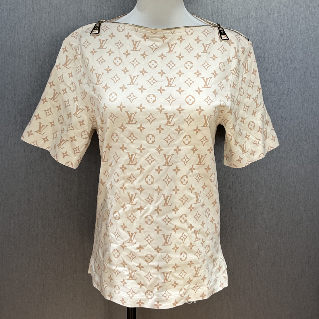 95新 LouisVuitton/路易威登 24款路易威登白色满印T桖 部分瑕疵