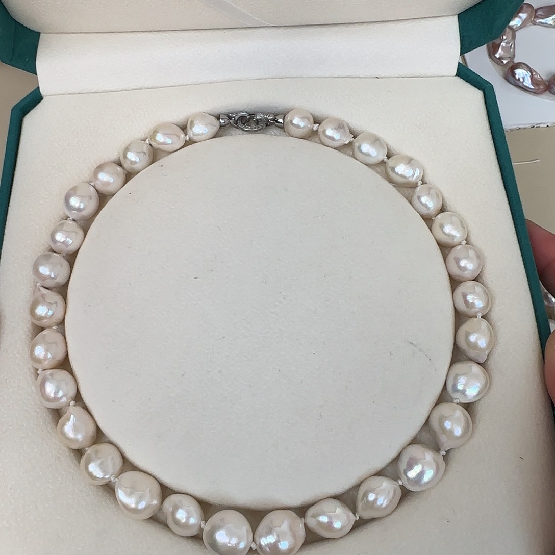 淡水珍珠银S925镶嵌颈饰