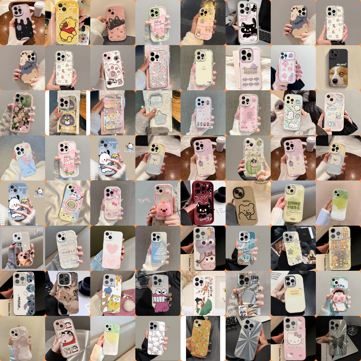 直播自选适用苹果15promax手机壳可爱卡通保护套