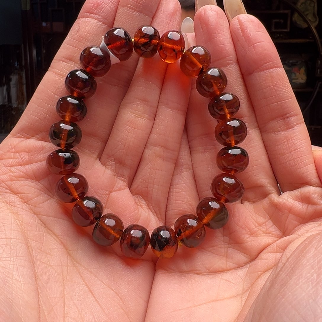 琥珀裸石未镶嵌抚顺琥珀10152。11mm