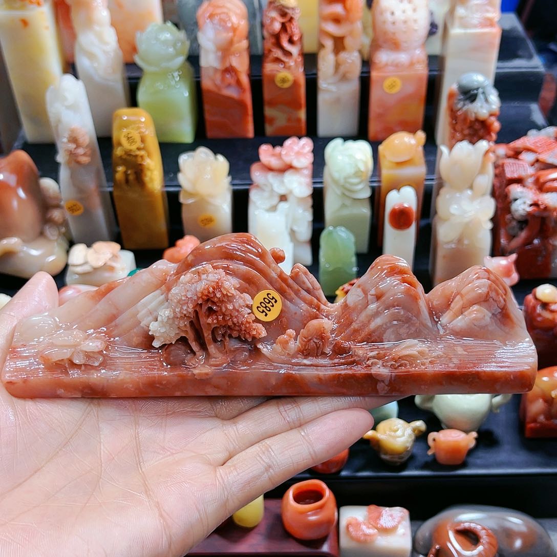 昌化石印石艳**彩5685包邮包刻