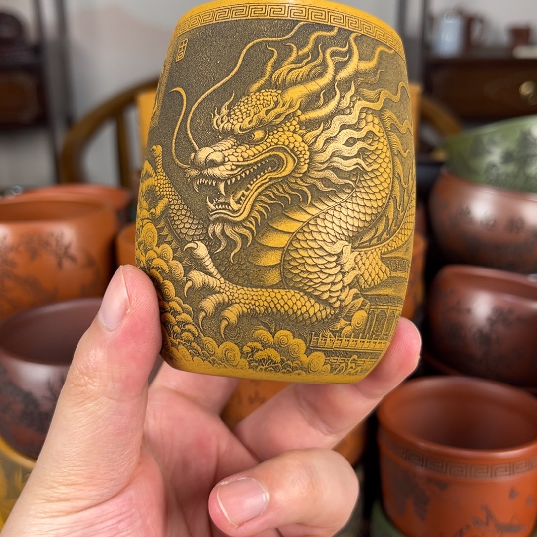 紫砂茶杯紫砂主人杯 手工制作