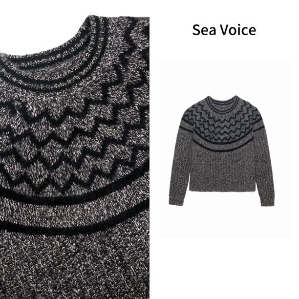 深灰线条美学复古（不可机洗）百搭秋冬毛衣5810