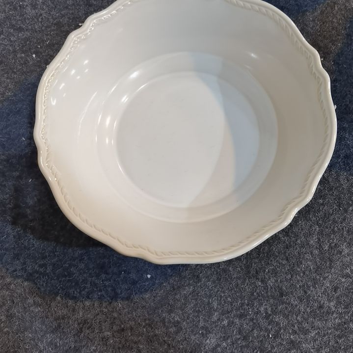 瓷片微瑕麻花辫汤碗两个一组