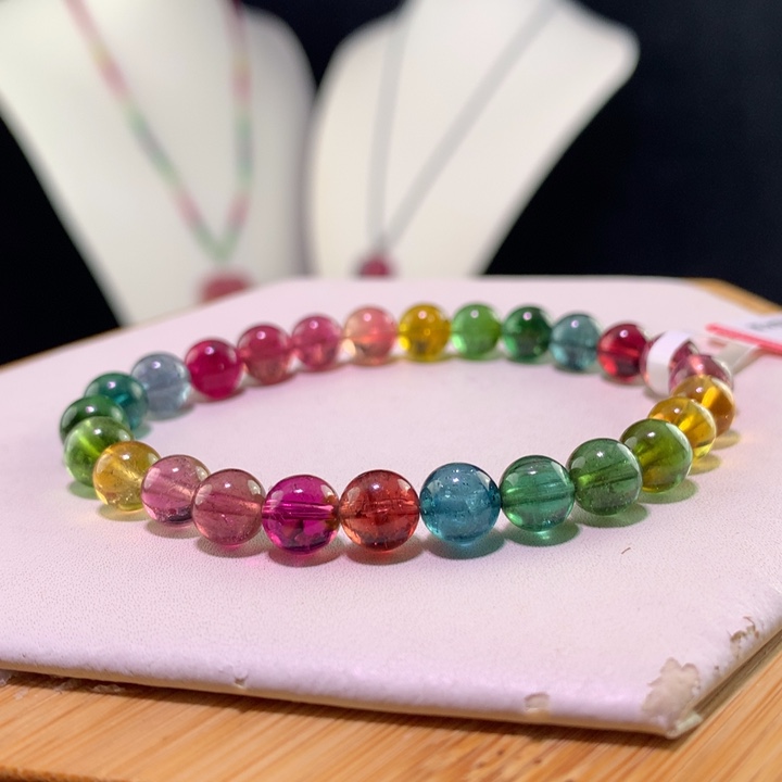 双色碧玺手链未镶嵌