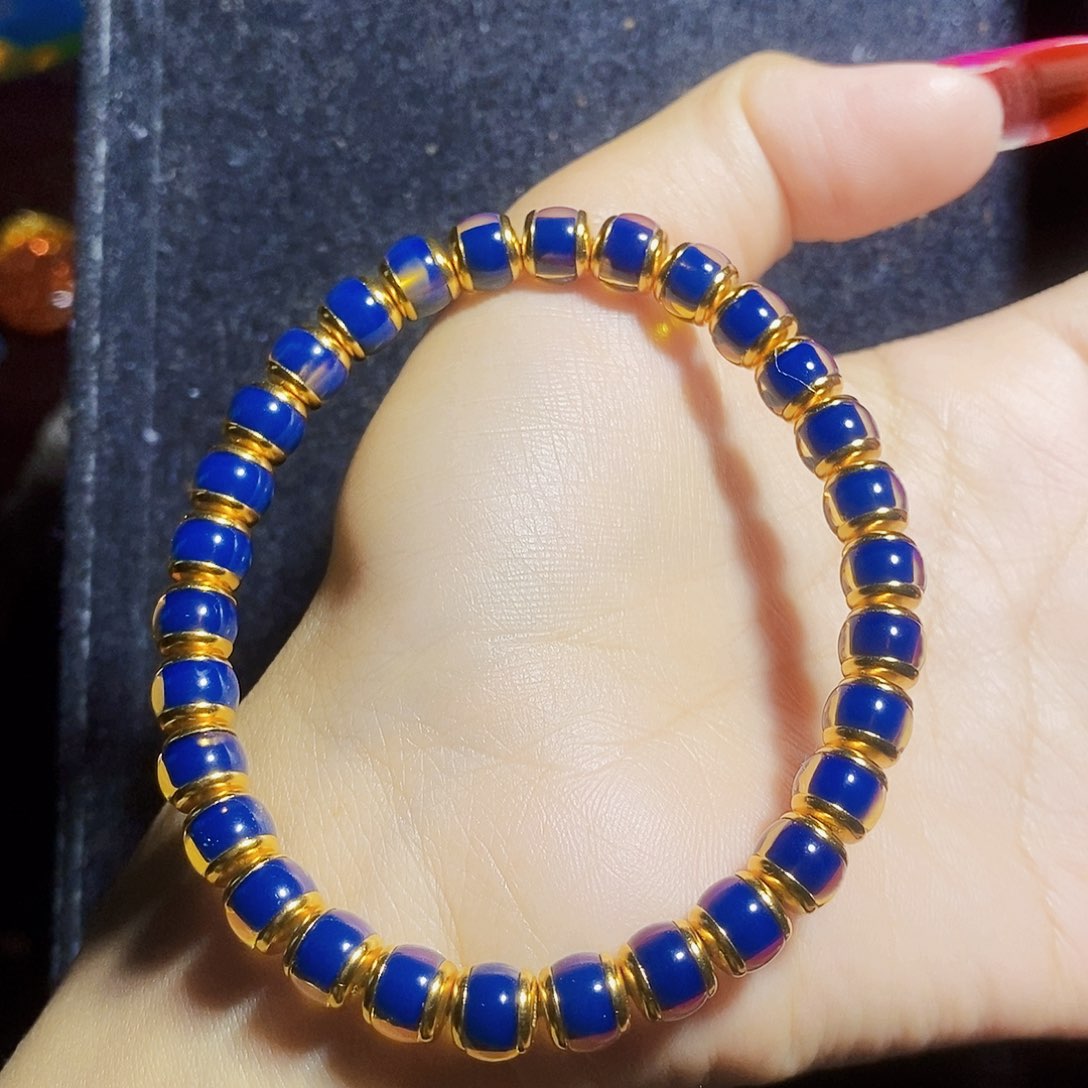 蓝珀珠宝奇石未镶嵌蓝珀萤火虫卡7毕业