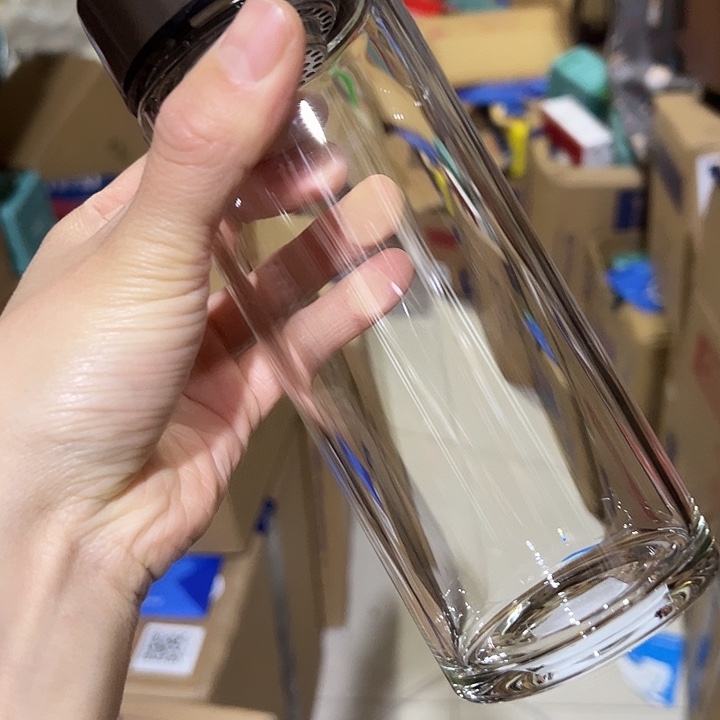 玻璃杯4004006016单层烫手玻璃杯400➕杯套