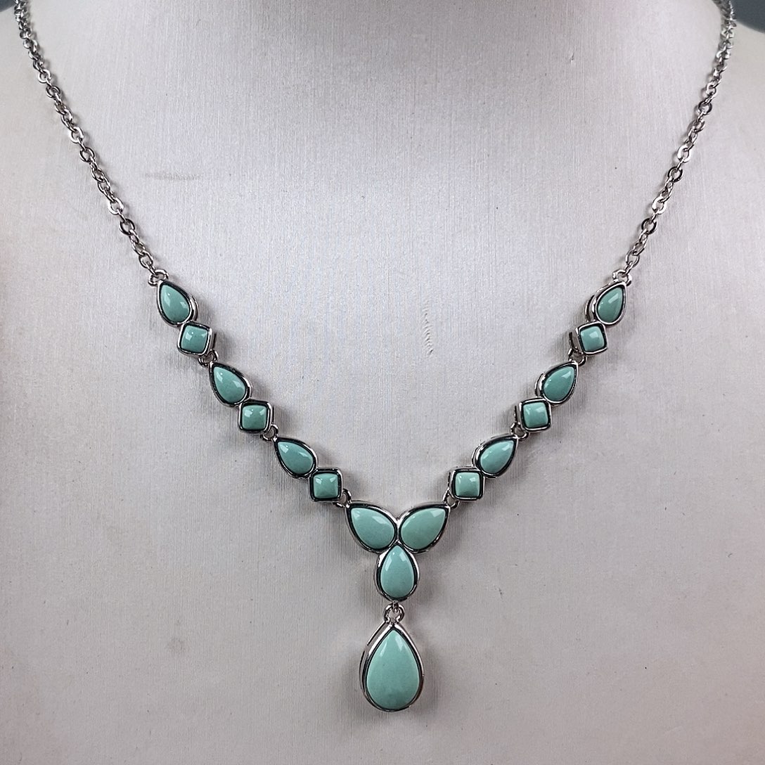 绿松石银S925镶嵌珠宝奇石