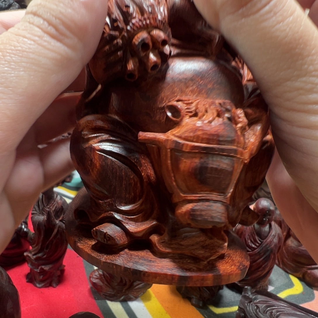 高***尚小叶紫檀小叶紫檀财神摆件