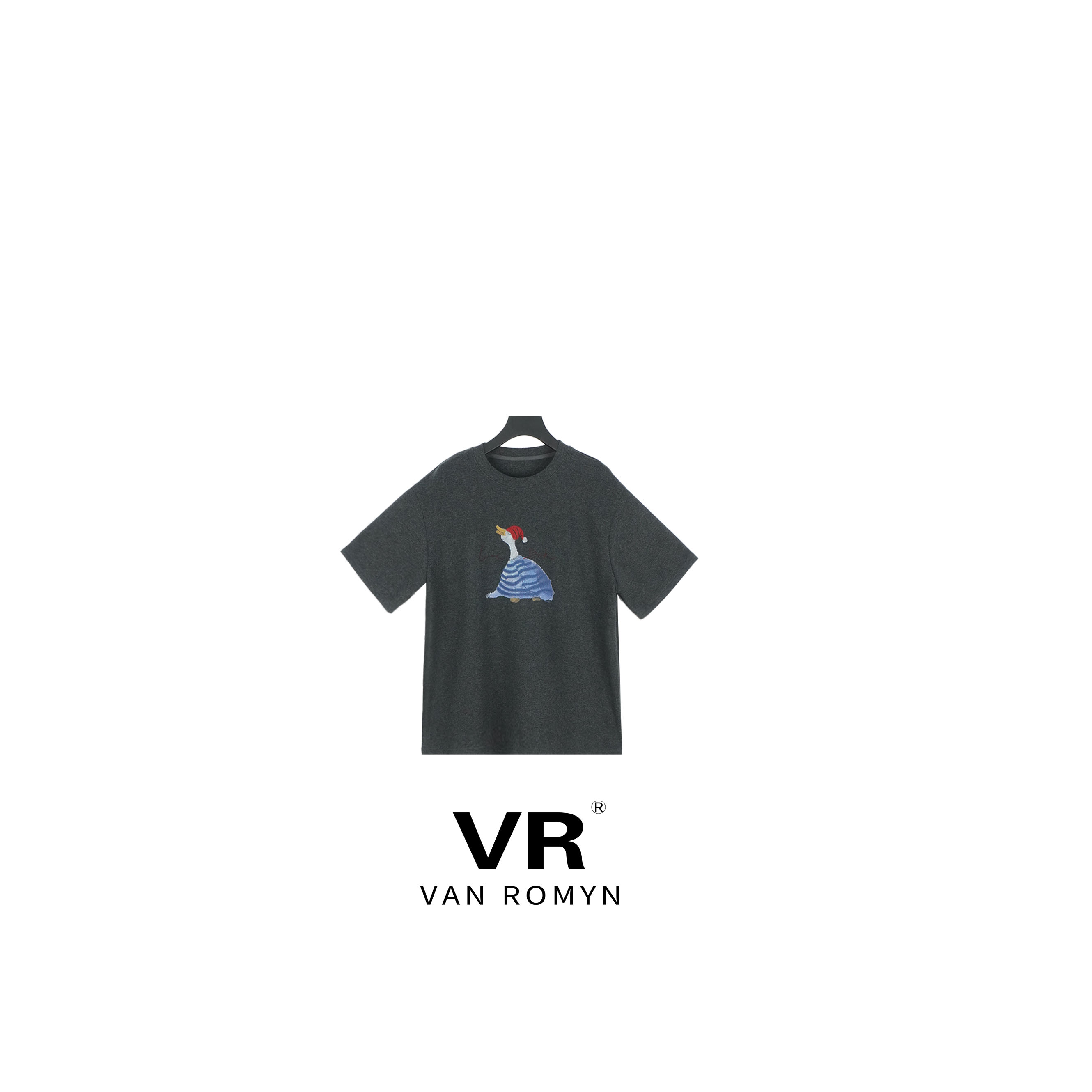 【VR莉娜】512131/韩国订单卡通磨毛感短袖T2026新款