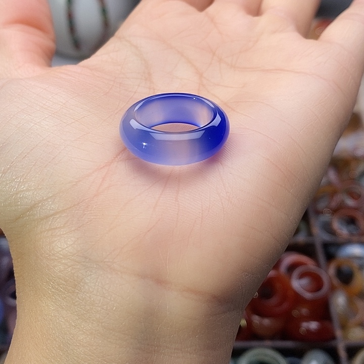 玛瑙/玉髓未镶嵌戒指A 13不退换港12内径16.2