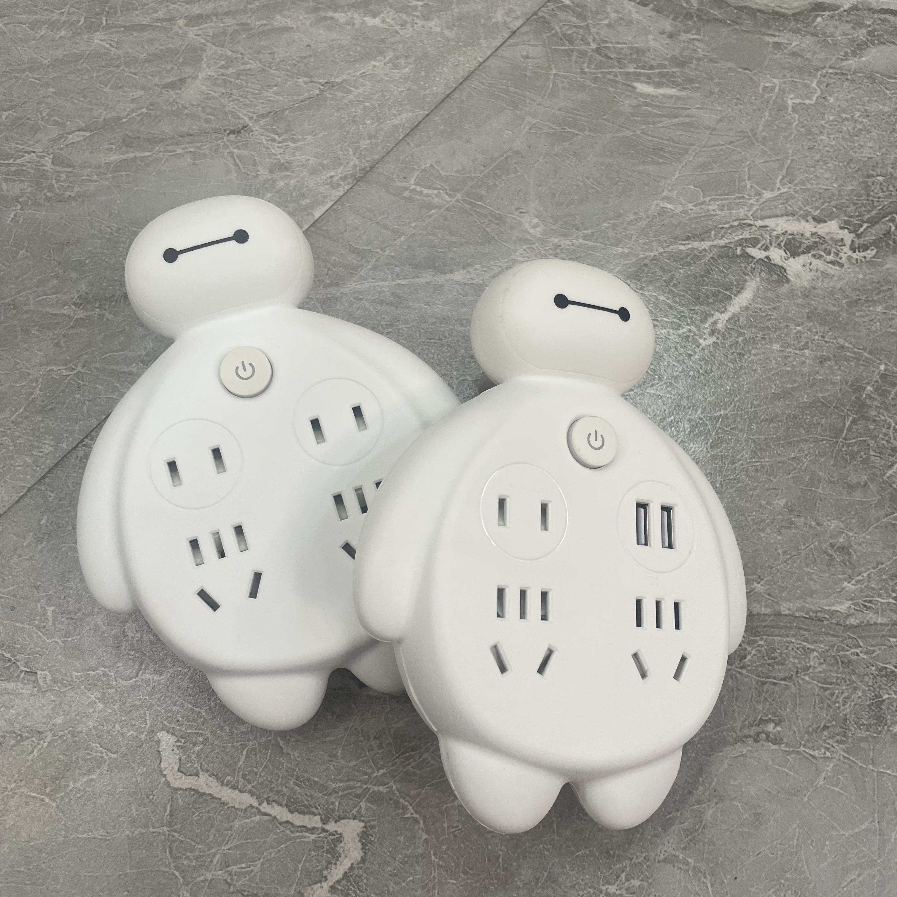 【618专享价】白色大白多孔插排两只必备轻奢现代高级感【汤家限定】