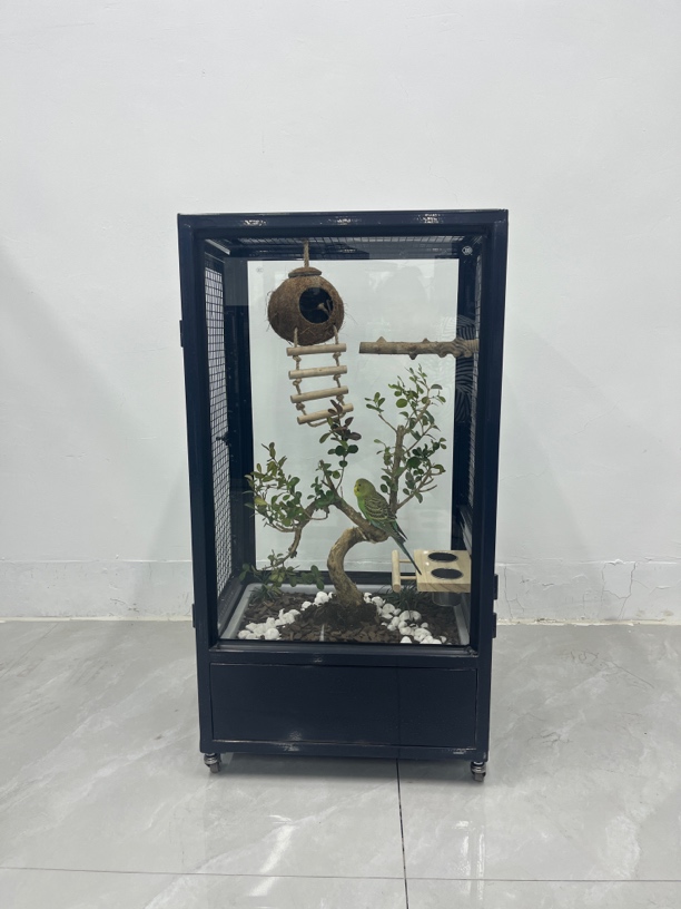 小号高85公分生态鸟笼实景