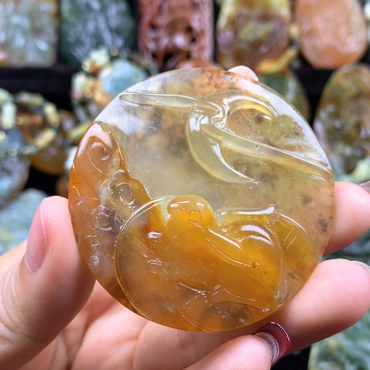 岫玉挂坠未镶嵌挂坠