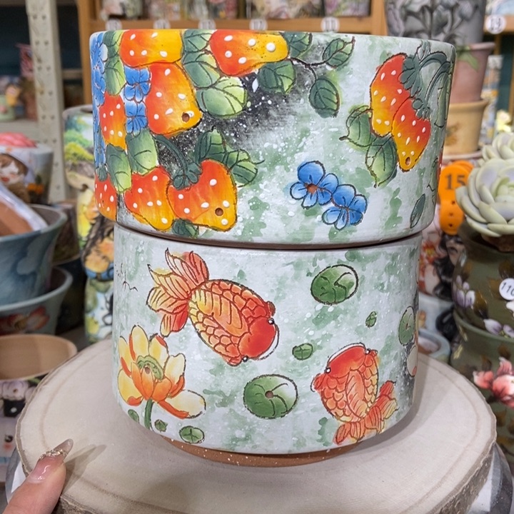 红陶景德镇艺术手绘作品