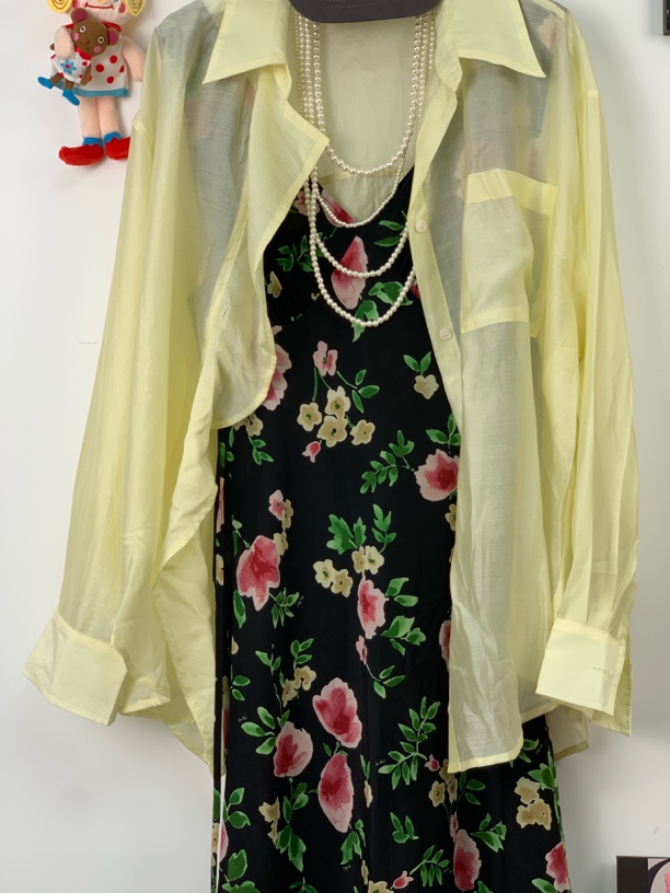 复古玫瑰碎花吊带连衣裙气质显瘦中长款时尚大码女装