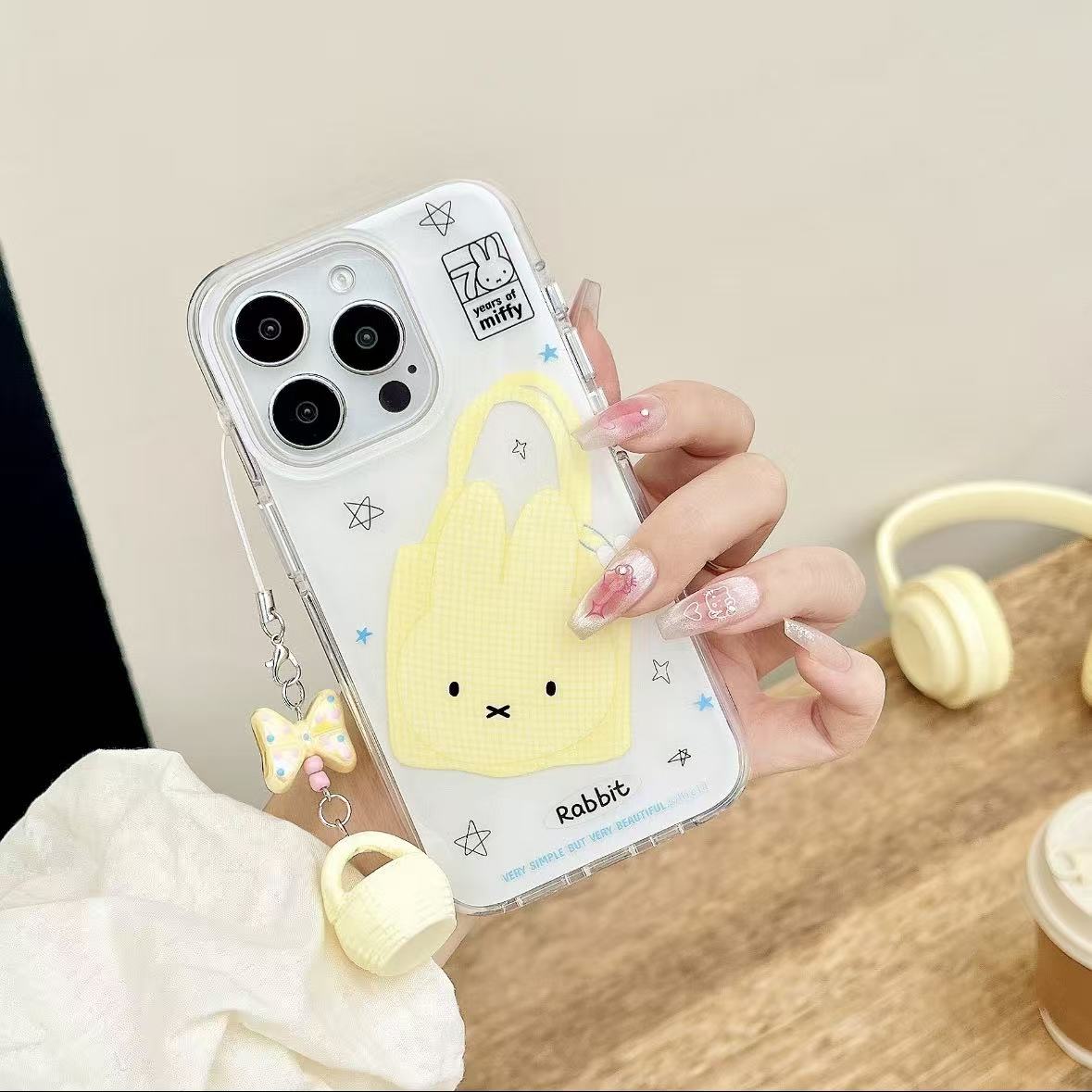 299K黄色购物袋适用苹果iphone小米pro防摔vivo华为oppo手机壳女