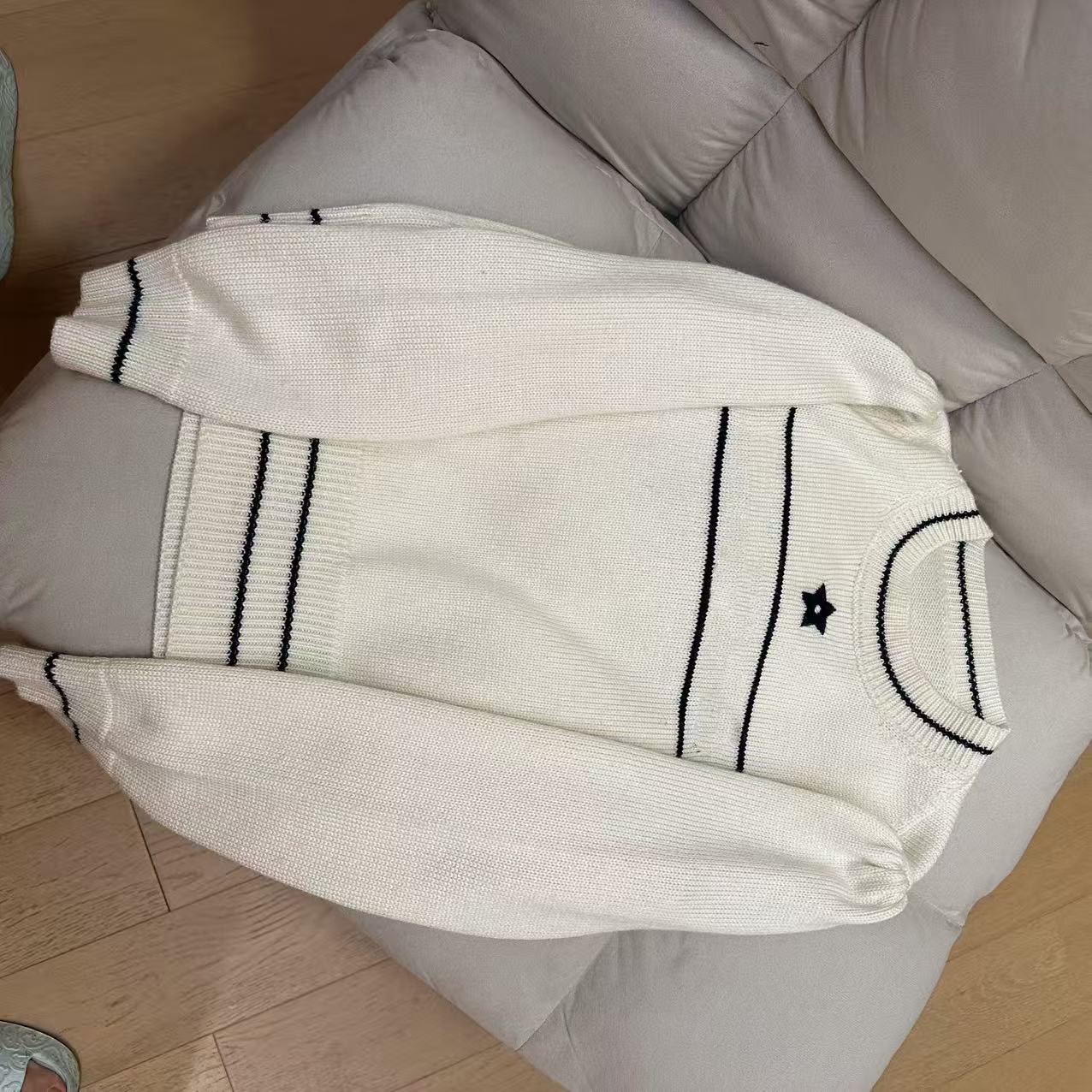 高端羊绒羊毛针织泡泡袖长袖