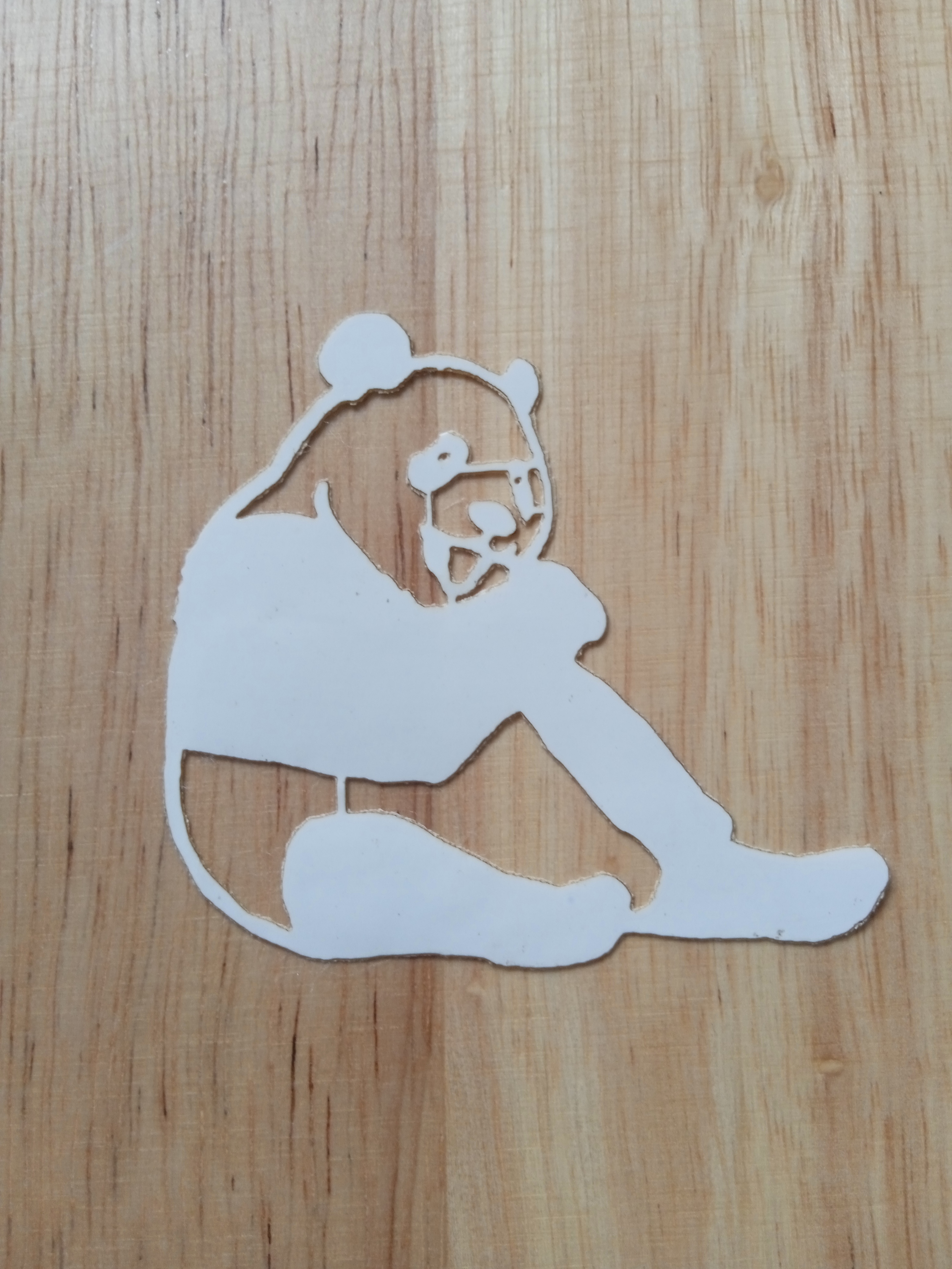叶雕模板——熊猫1   （人造革）