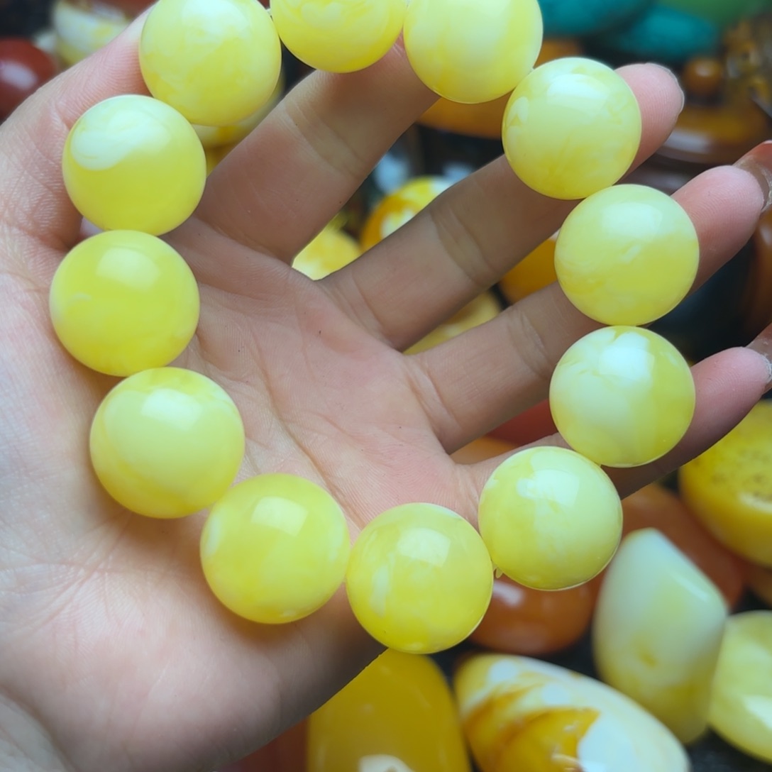 未镶嵌琥珀手链蜜蜡