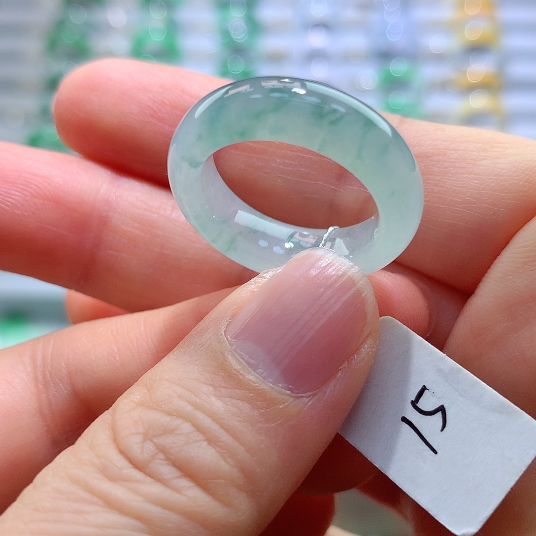 翡翠戒指未镶嵌15号