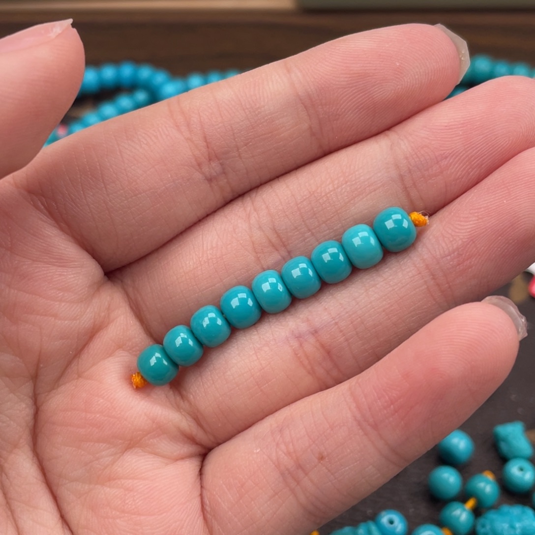 绿松石合金挂件老形串珠