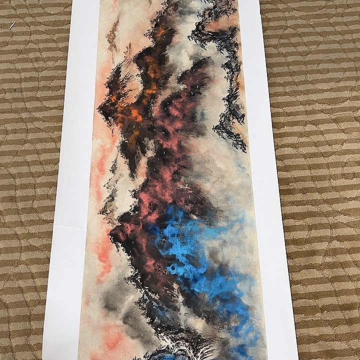 国画抖*花鸟的翅膀是白色和白色