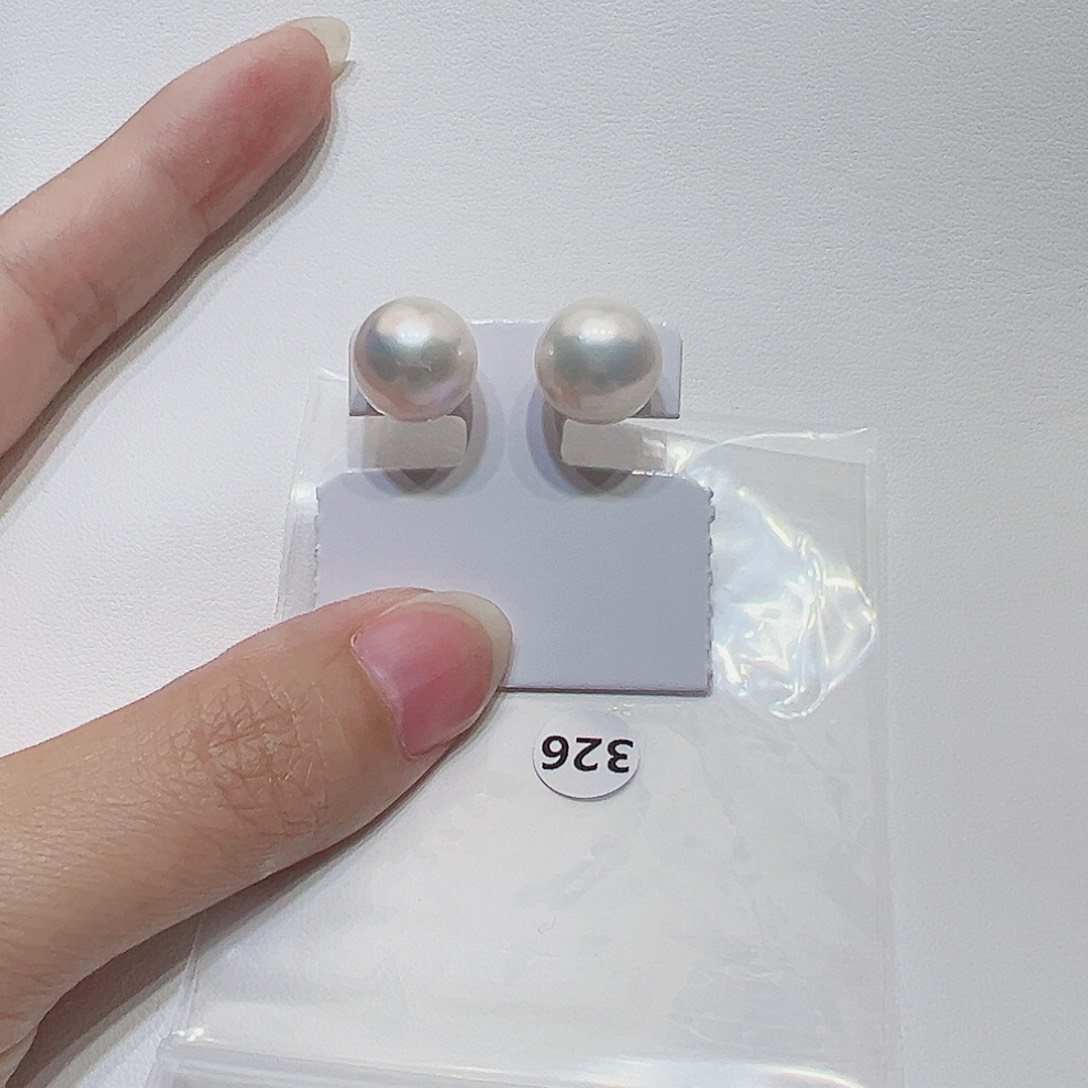 银S925镶嵌淡水珍珠耳饰