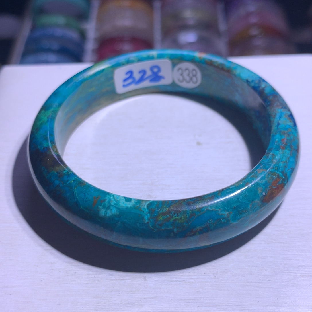 手镯银S925镶嵌水晶凤凰松61圈338